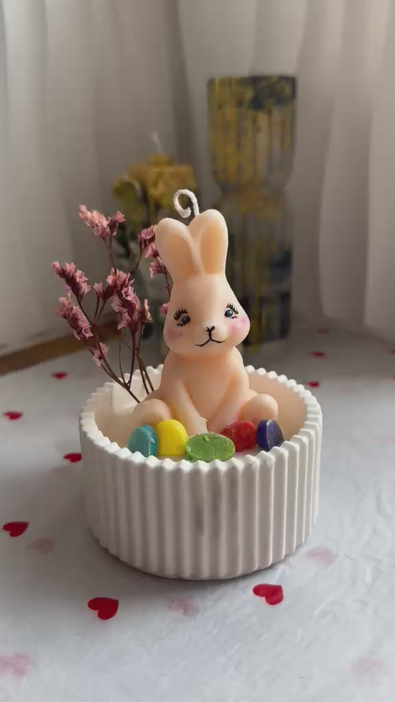 Small Decorative Bunny Candle